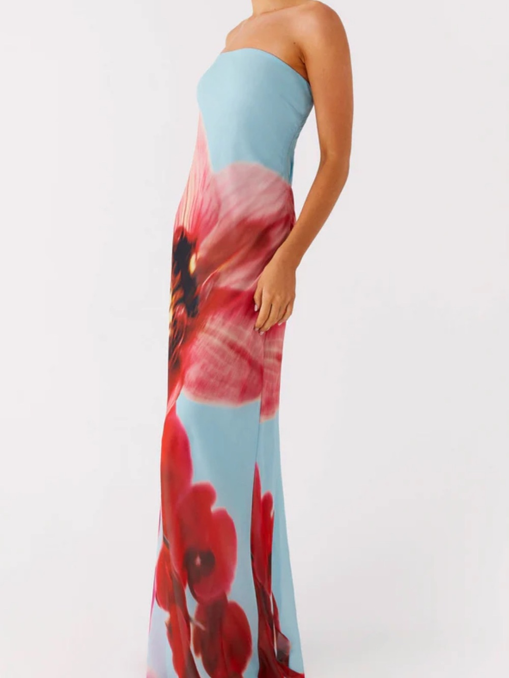 Peppermayo Strapless Amelle Maxi Dress - Turquoise Bloom - Picture 2 of 10